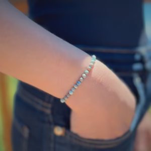 Pulseira Eleonora Azul com Mesclas Cinza