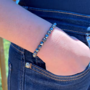 Pulseira Zaffira com Hematita Grafite